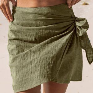 Cupshe Oiive Wrap & Tie Mini Skirt